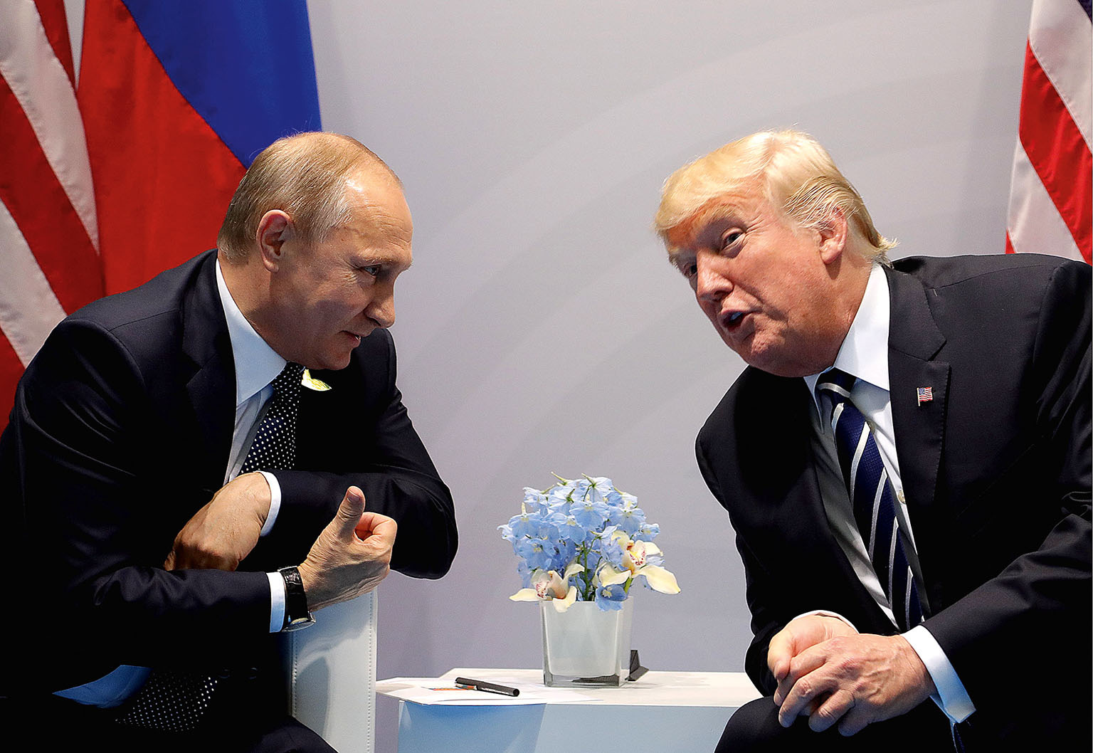 Vladimír Putin a Donald Trump.