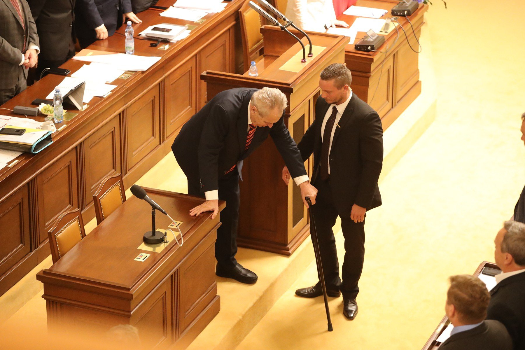 Miloš Zeman ve sněmovně, 24. 10. 2018.