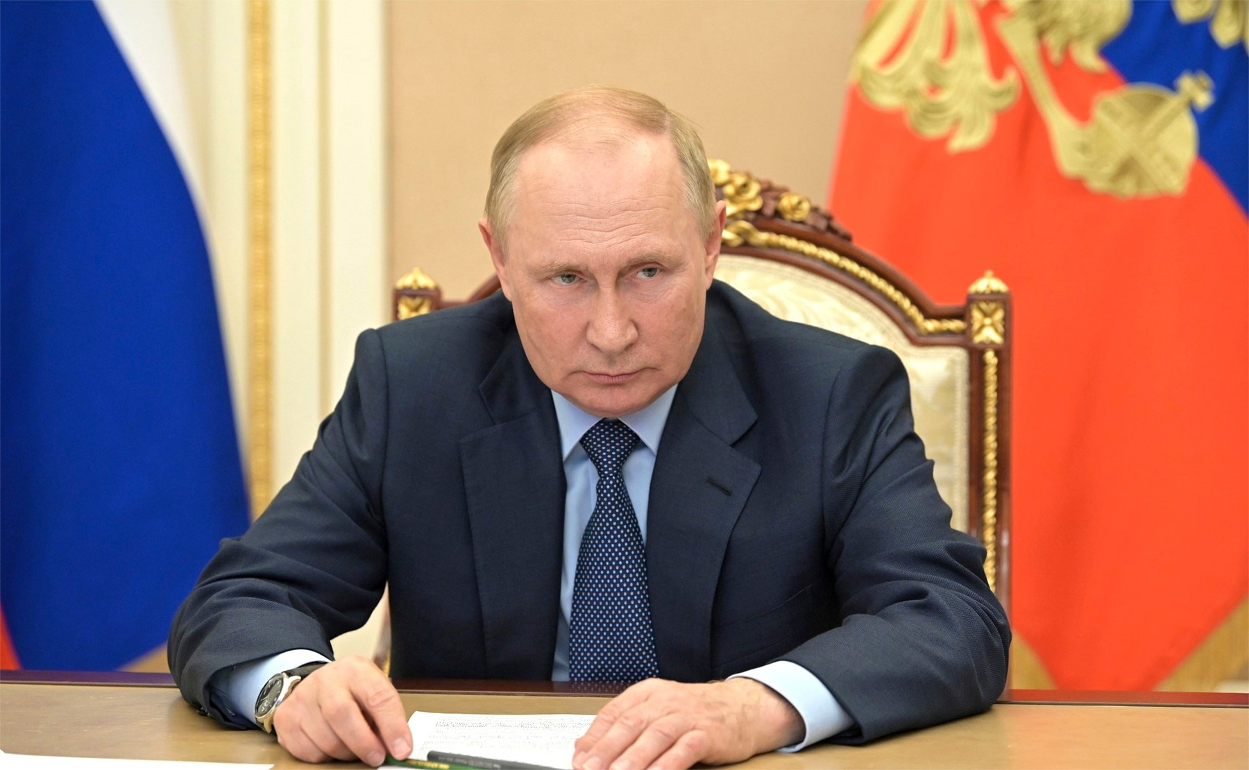 Ruský prezident Vladimír Putin, srpen 2022.