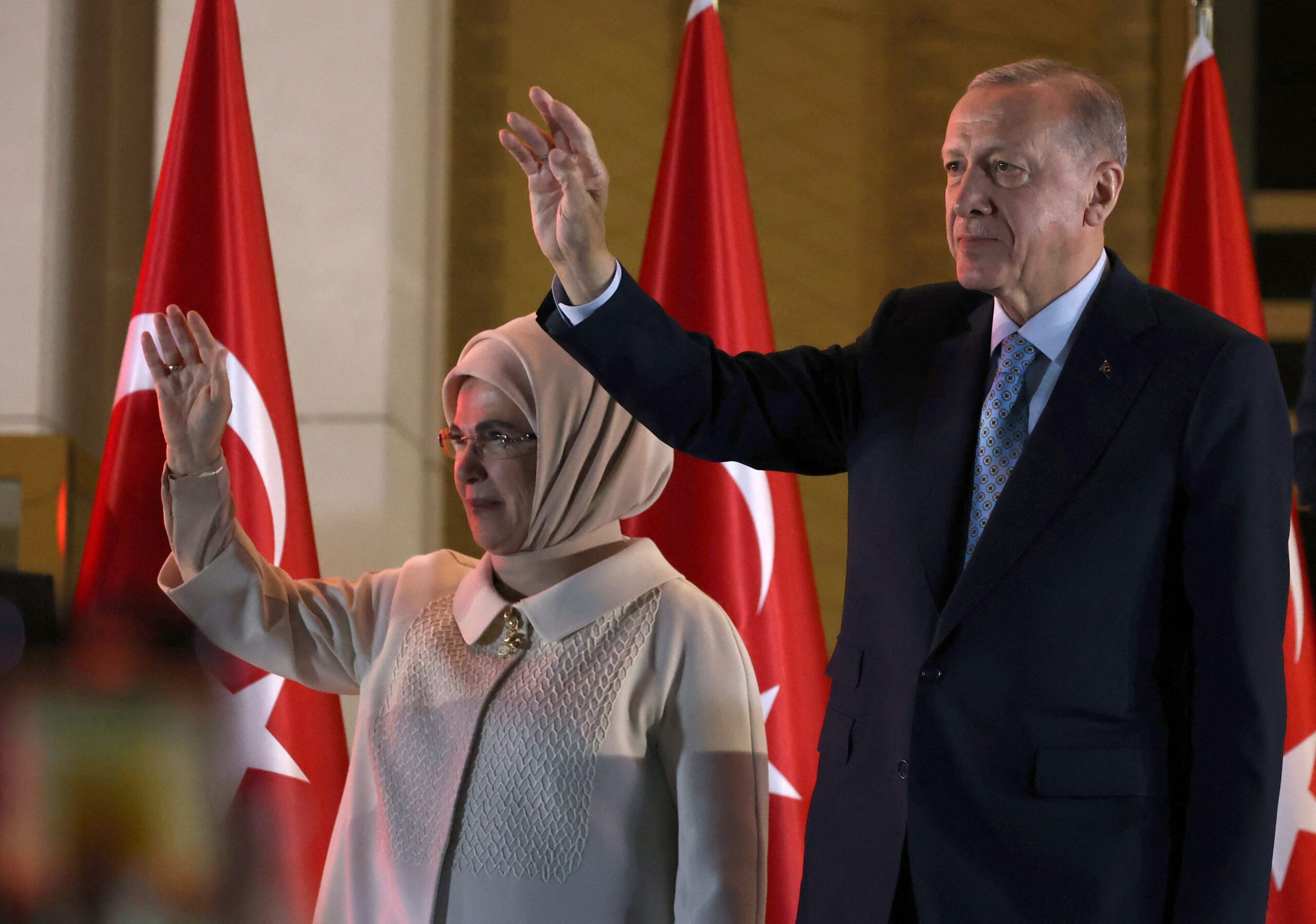 Tayyip Erdogan a jeho žena Ermine. Ankara, 29. května 2023.